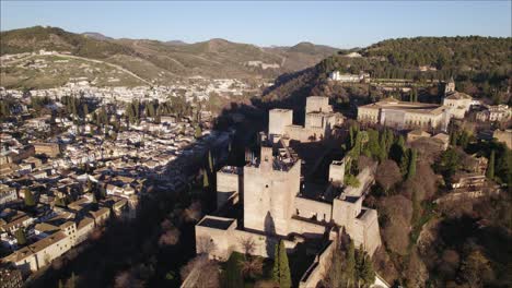 alhambra citadel and cityscape, granada in spain