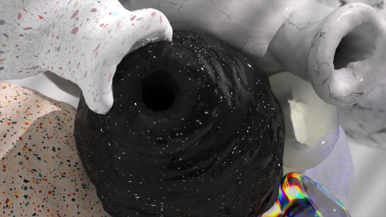 추상적인 조각 형태