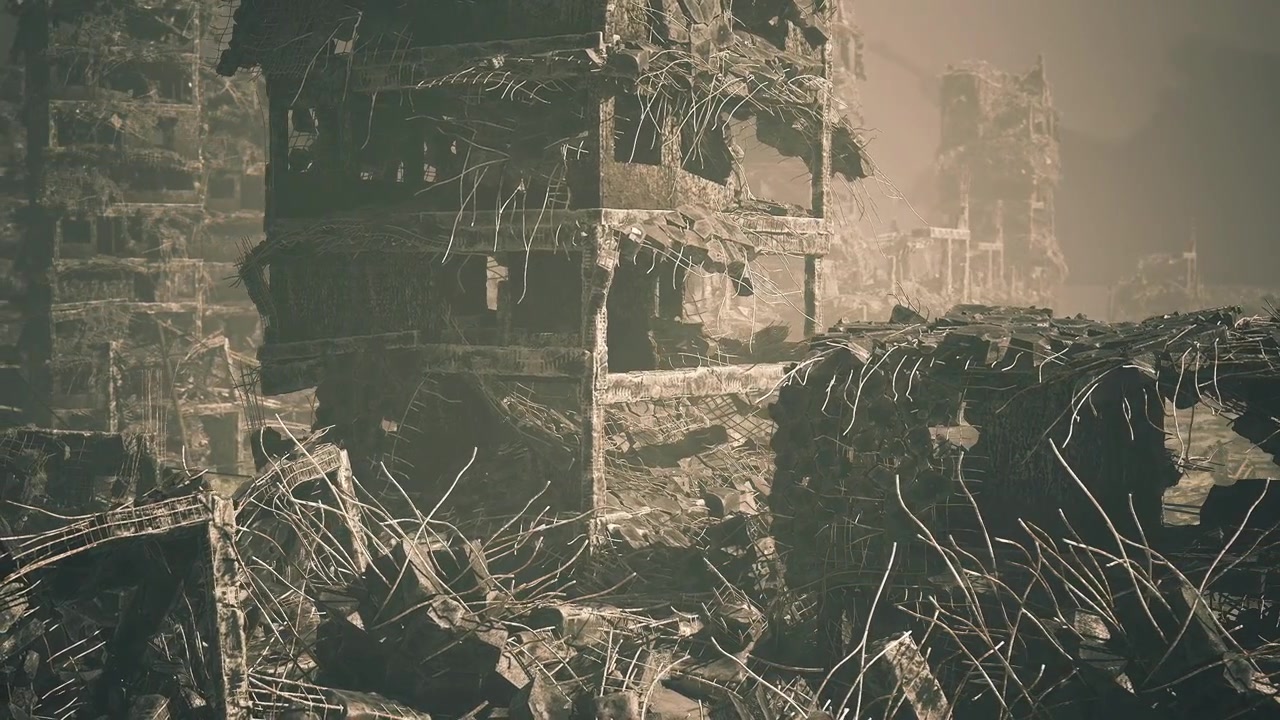 Weathered remnants of tower evoke memories of past grandeur and neglect