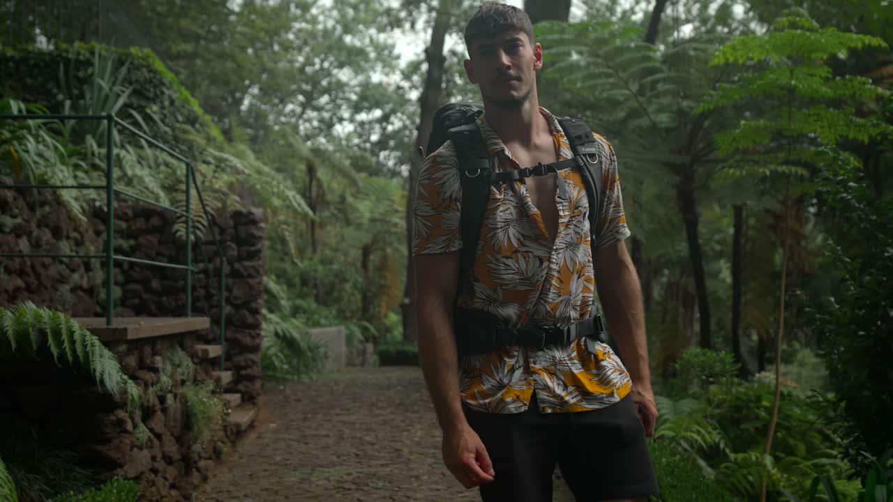 포르투갈 마데라에서 몬테 팔라스 열대 정원에서 촬영된 영상