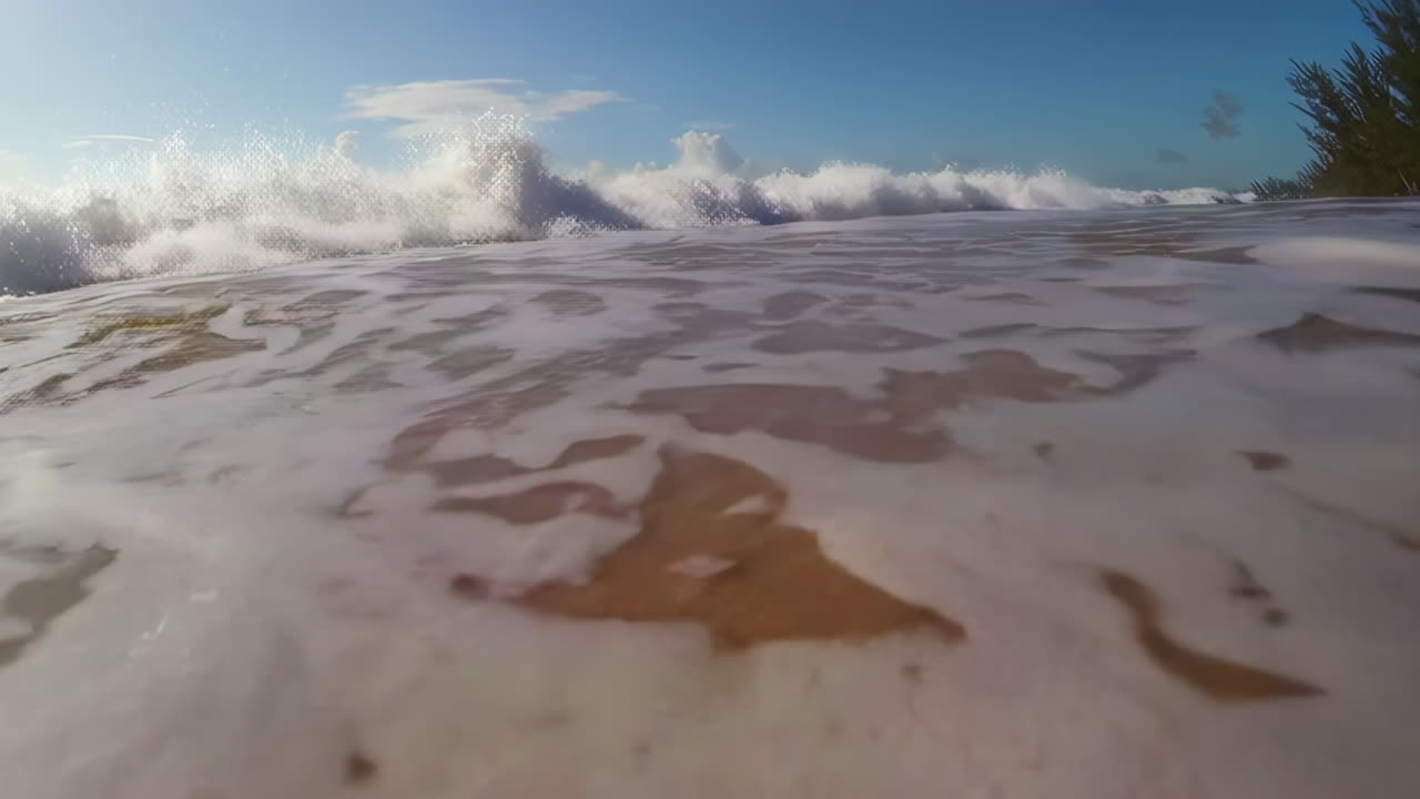 Escena de playa tropical