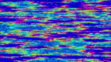 animación de ruidos de pantalla coloridos sobre un fondo azul