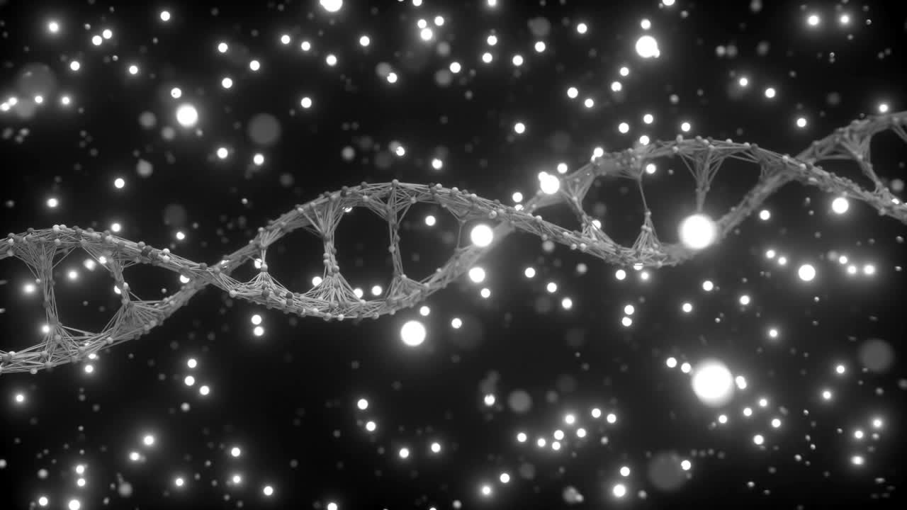 4k dna 유전자 편집 개념, 3d 애니메이션