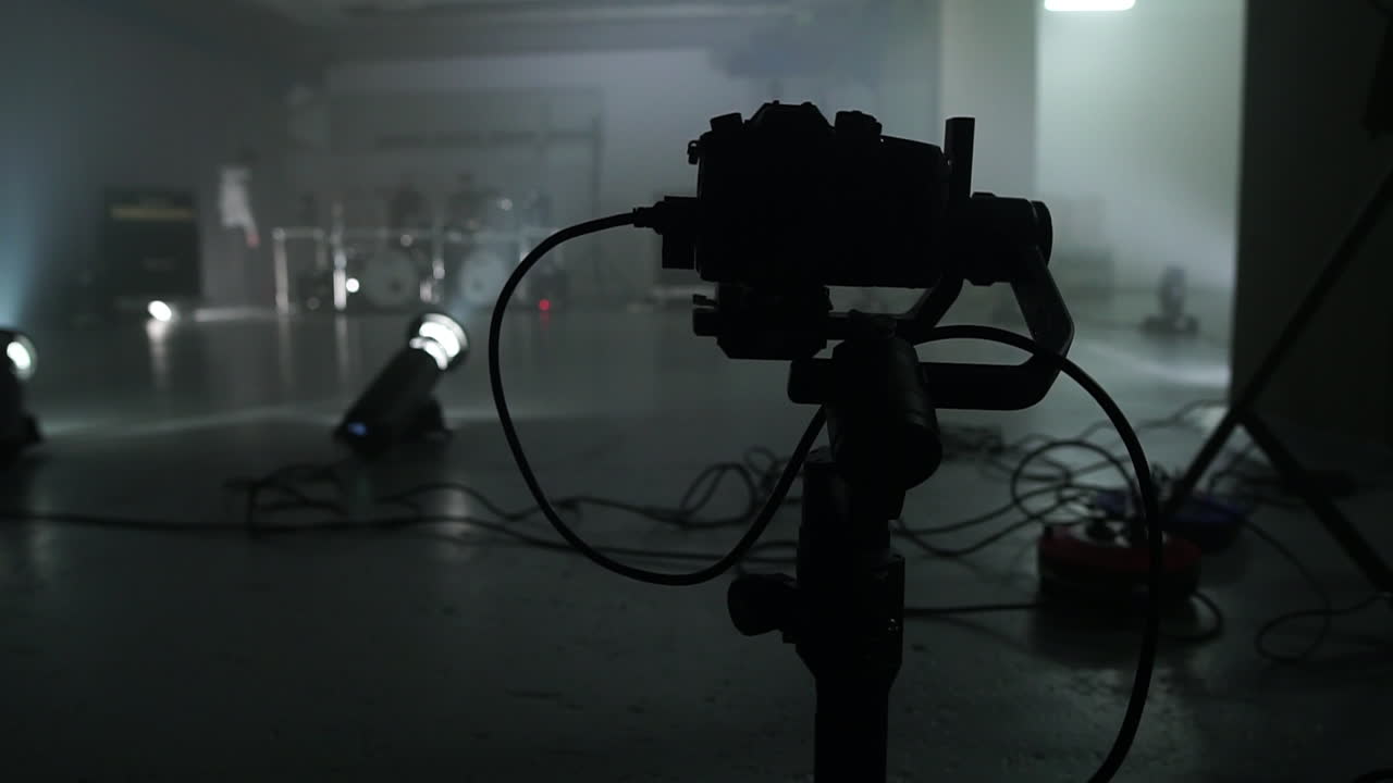 gimbal with camera ready to shoot