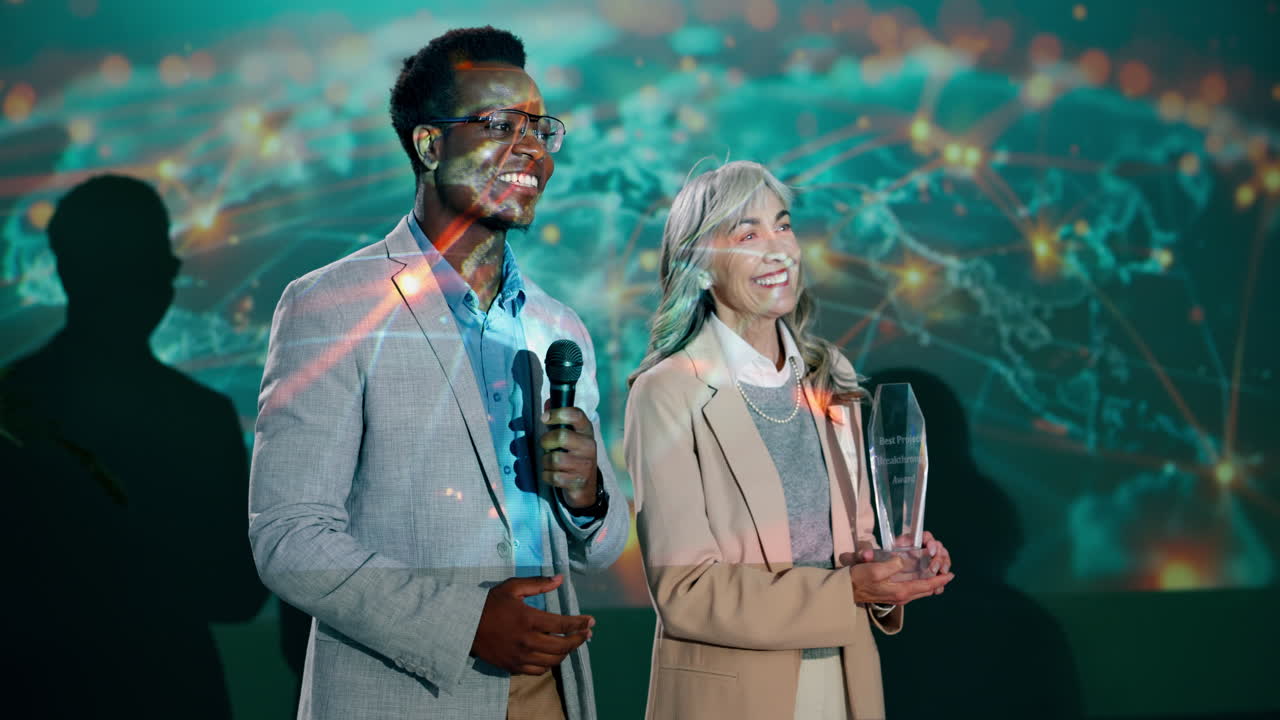 presentación de negocios y ceremonia de premiación