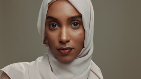 Face,-muslim-hijab-or-woman-on-studio-background