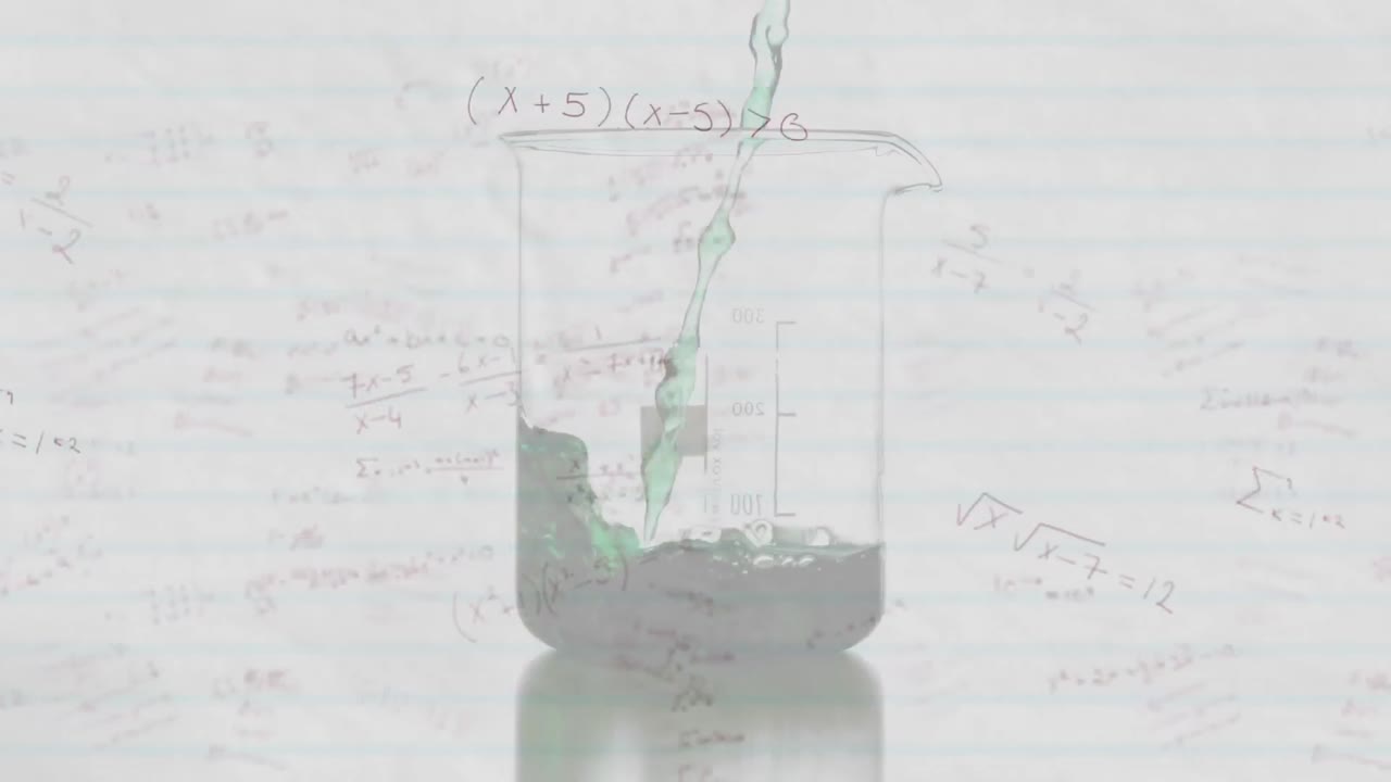 컵에 떨어지는 액체에 대한 수학적 방정식