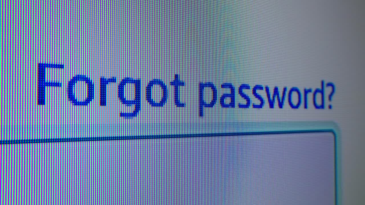 olvido la página de contraseña en la pantalla de la computadora