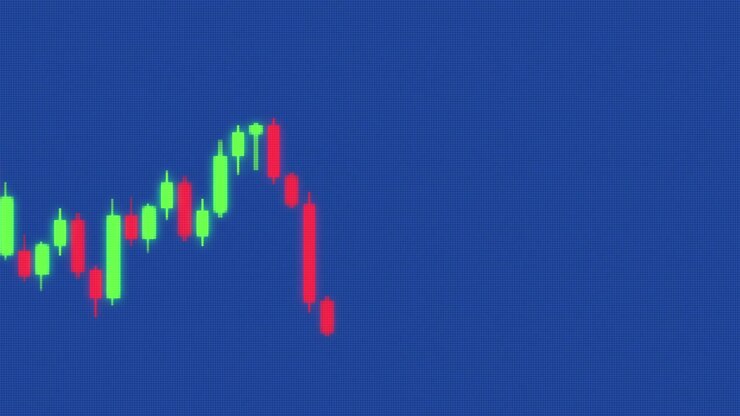 Looping animado de candlestick de negociação