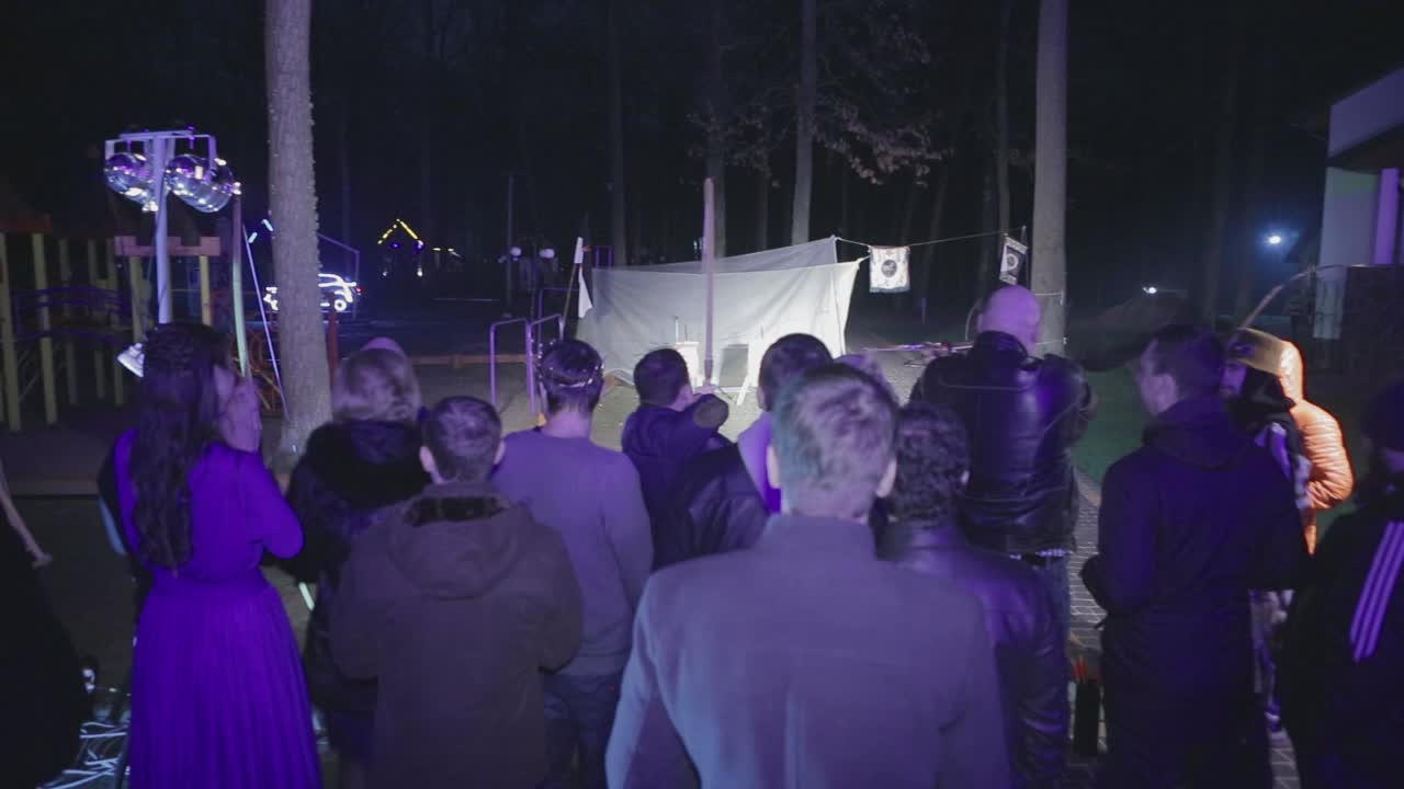 People Aims A Bow At A Target. VINNITSA, UKRAINE, MARCH 2017: people is trying aims a bow at a target