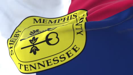 flag of memphis, city of tennessee, united states of america - loop