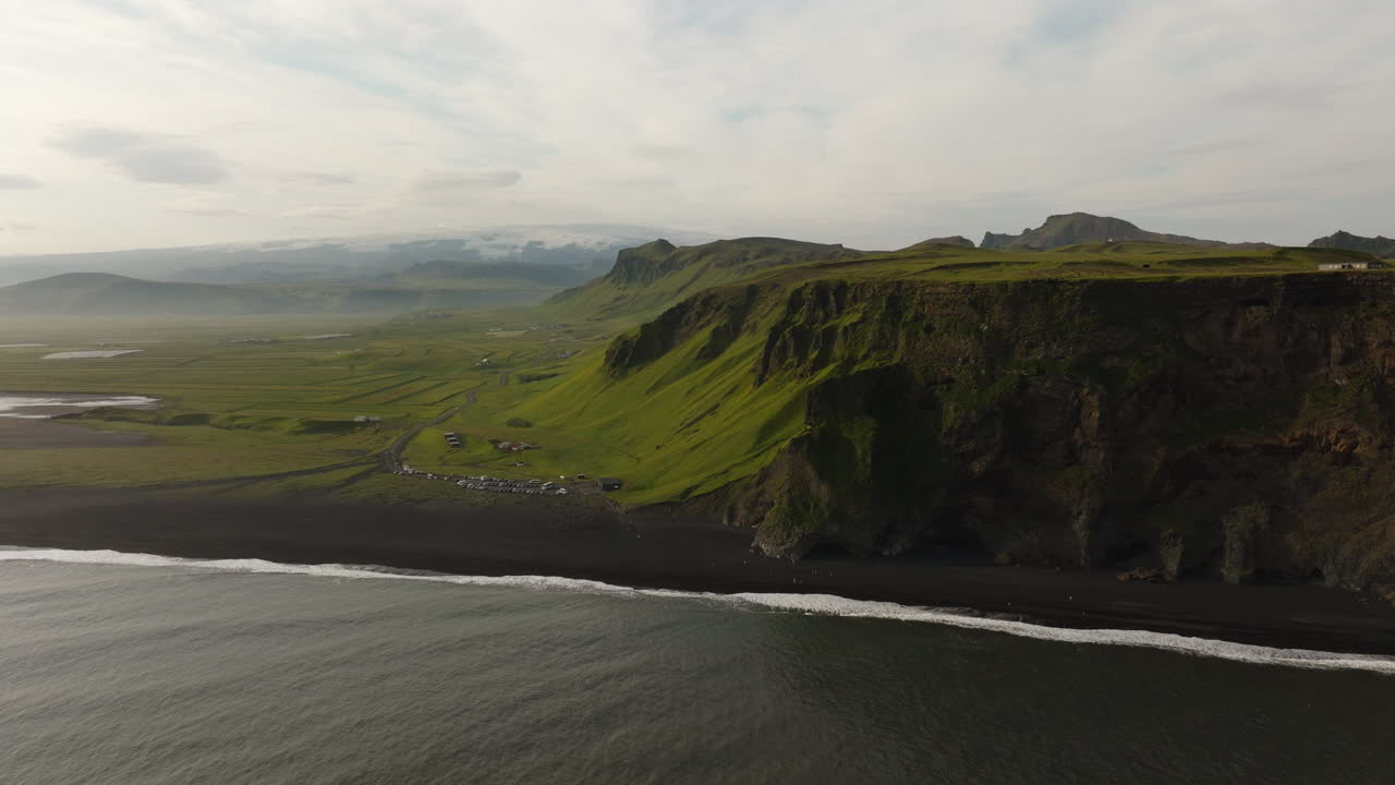 Icelandic Black Sand Beach and Cliffs