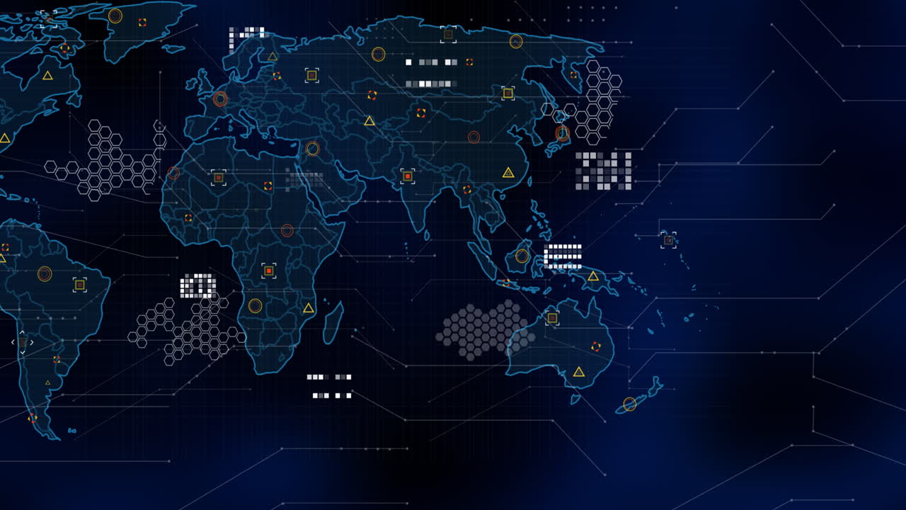 animación de marcadores y procesamiento de datos sobre el mapa del mundo