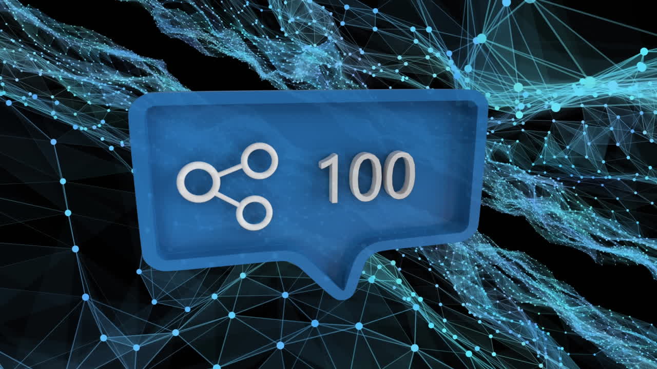 Speech bubble against plexus networks