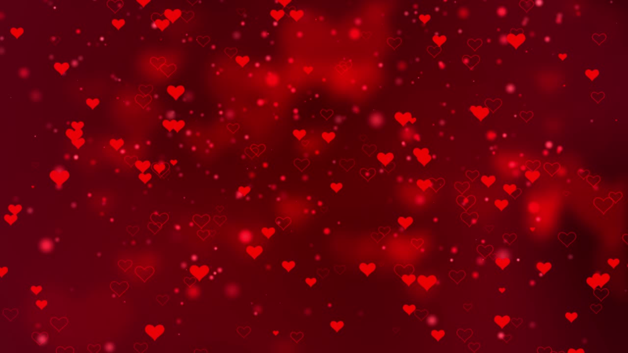 video de bucle, corazones rojos movimiento para el día de san valentín saludo video de amor. corazones. día de san valentine fondo abstracto