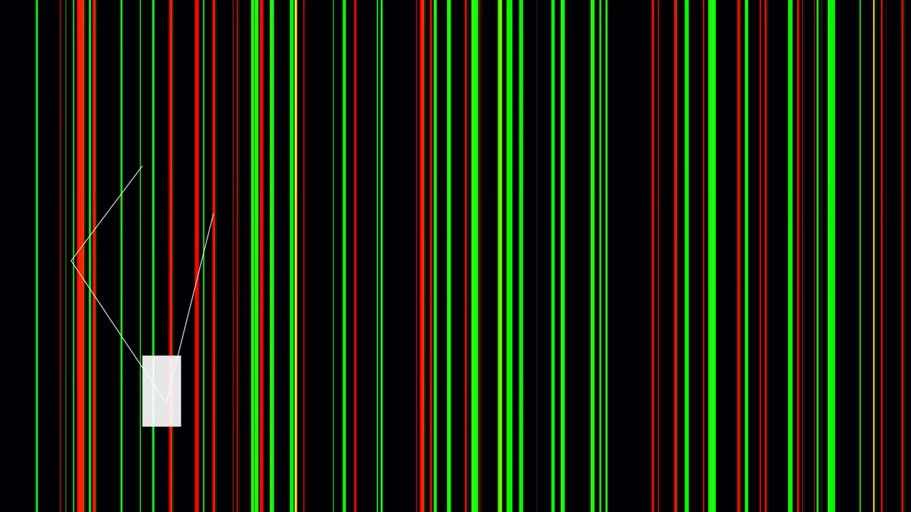 Abstrakt rörelsegrafik med vertikala röda och gröna linjer