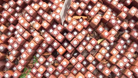 memorial pavement with star of david pattern