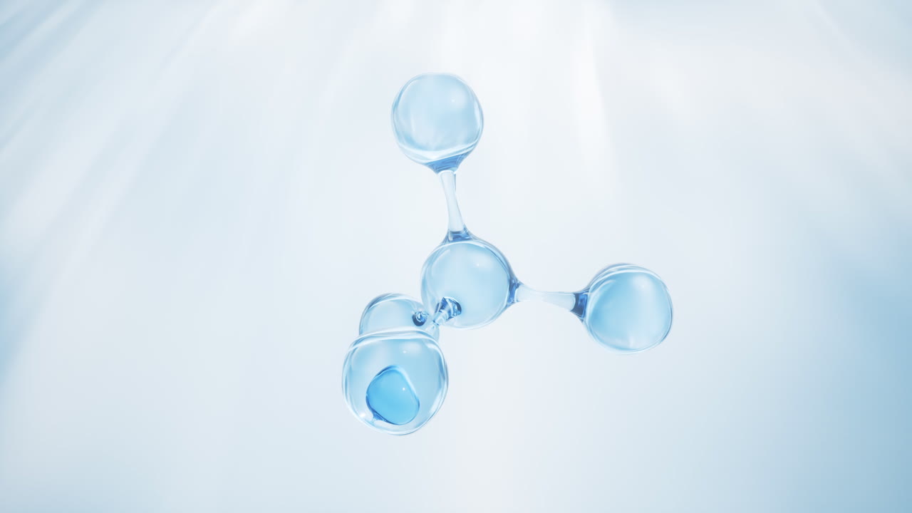 Molecule with biology and chemical concept, 3d rendering.