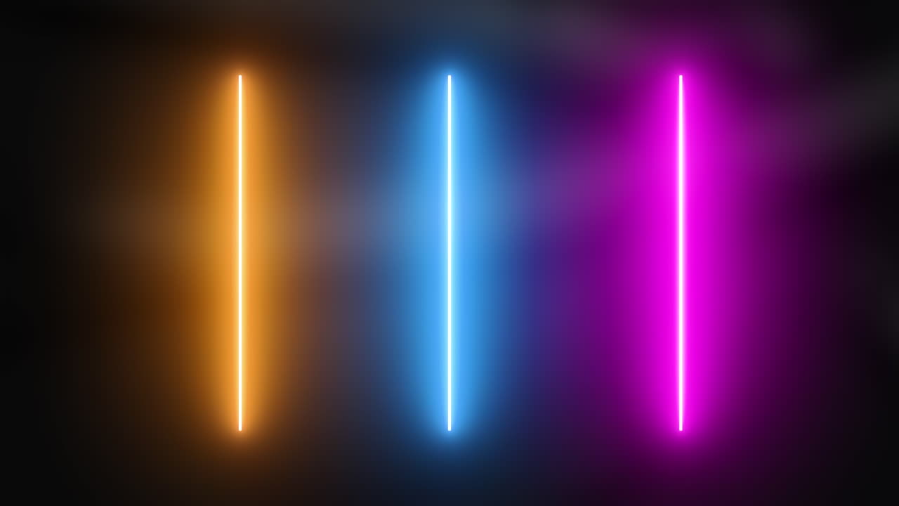 líneas de luz de neón