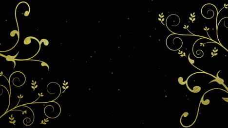 Retro-gold-ornament-flowers-on-black-gradient