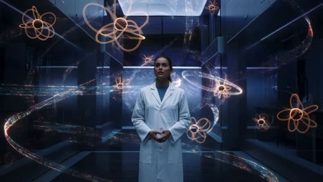 scientist in futuristic lab