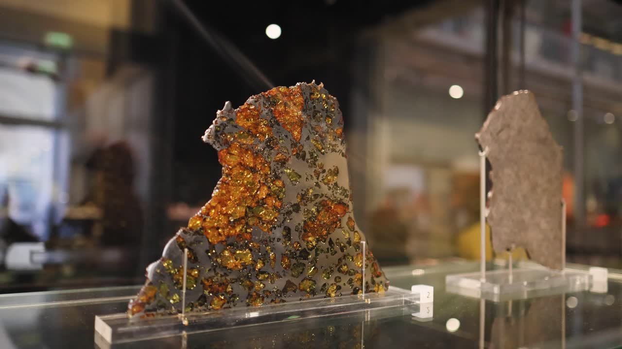 редкоземельные минералы, выставленные на музейной выставке