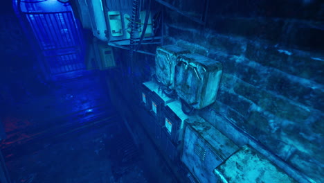dark and creepy back alley