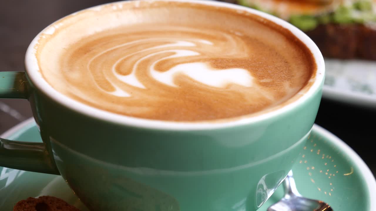 Primer plano de arte latte