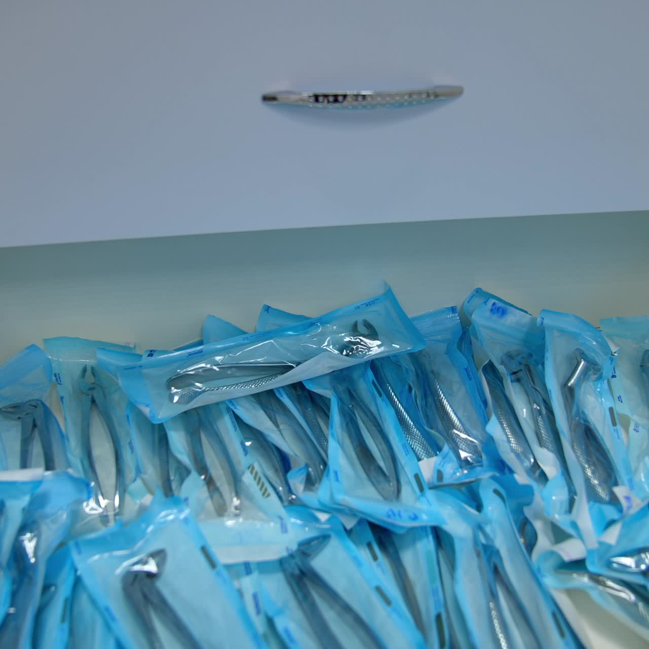 Medical equipment and stomatology. Professional dentist tools in dental office