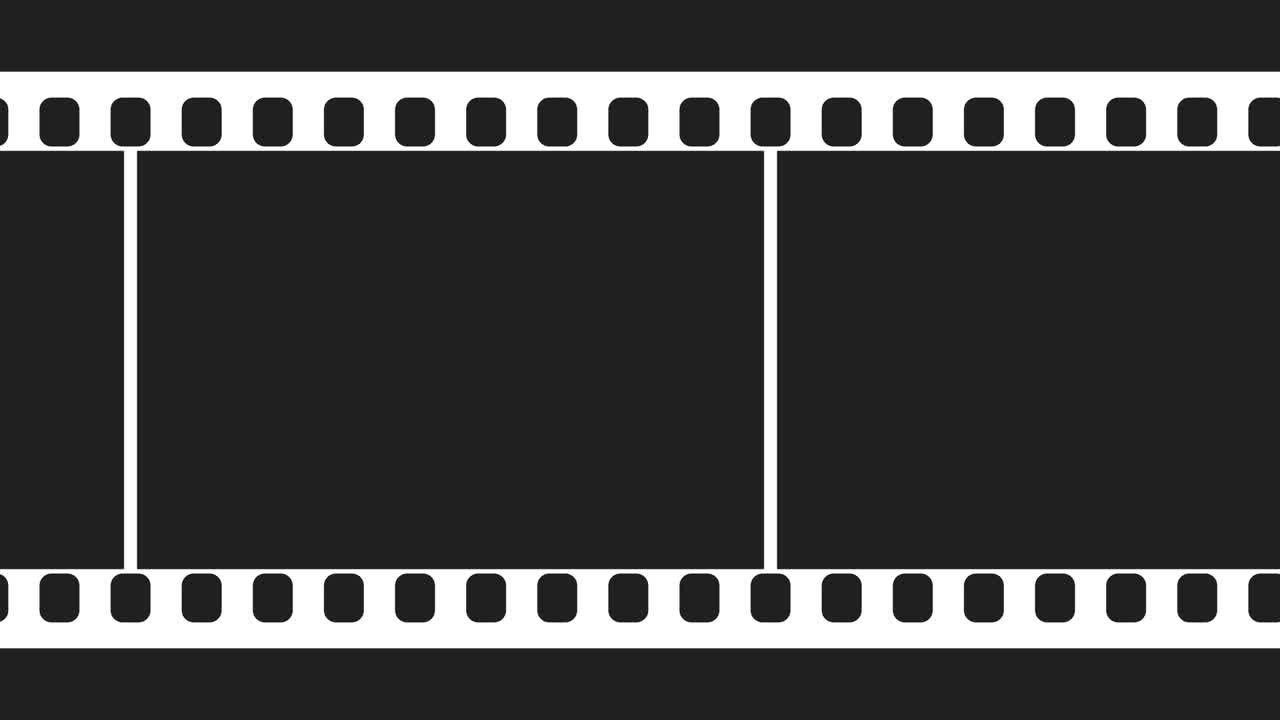 35mm 필름 스트립 블랙 앤 화이트 영상