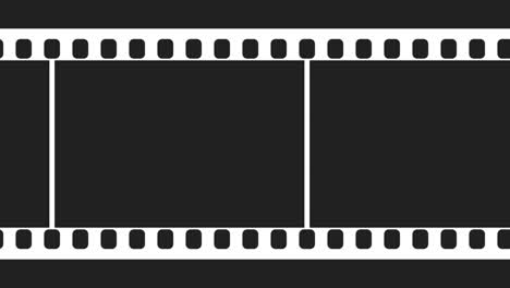 35mm film strip black and white video footage