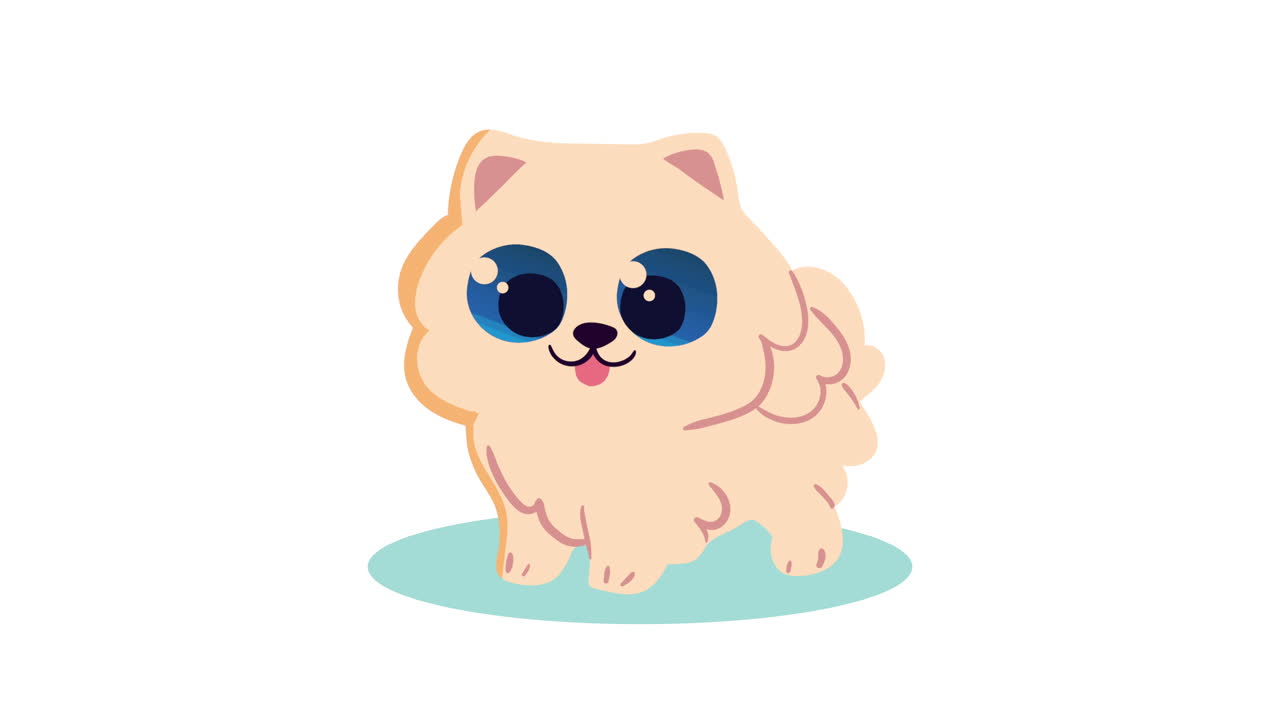 cute dog animal character animation