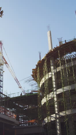 view of building construction site