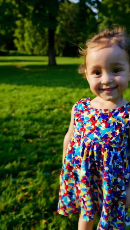 cute little girl in a park