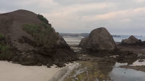 overcast sunset of seger near kuta lombok