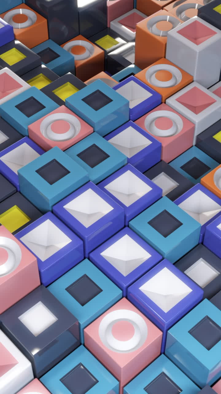 patrón de cubo geométrico abstractamente colorido