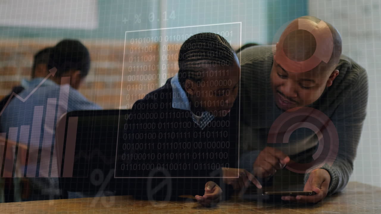 analisi dell'animazione dei dati su insegnante e studente utilizzando il tablet in classe