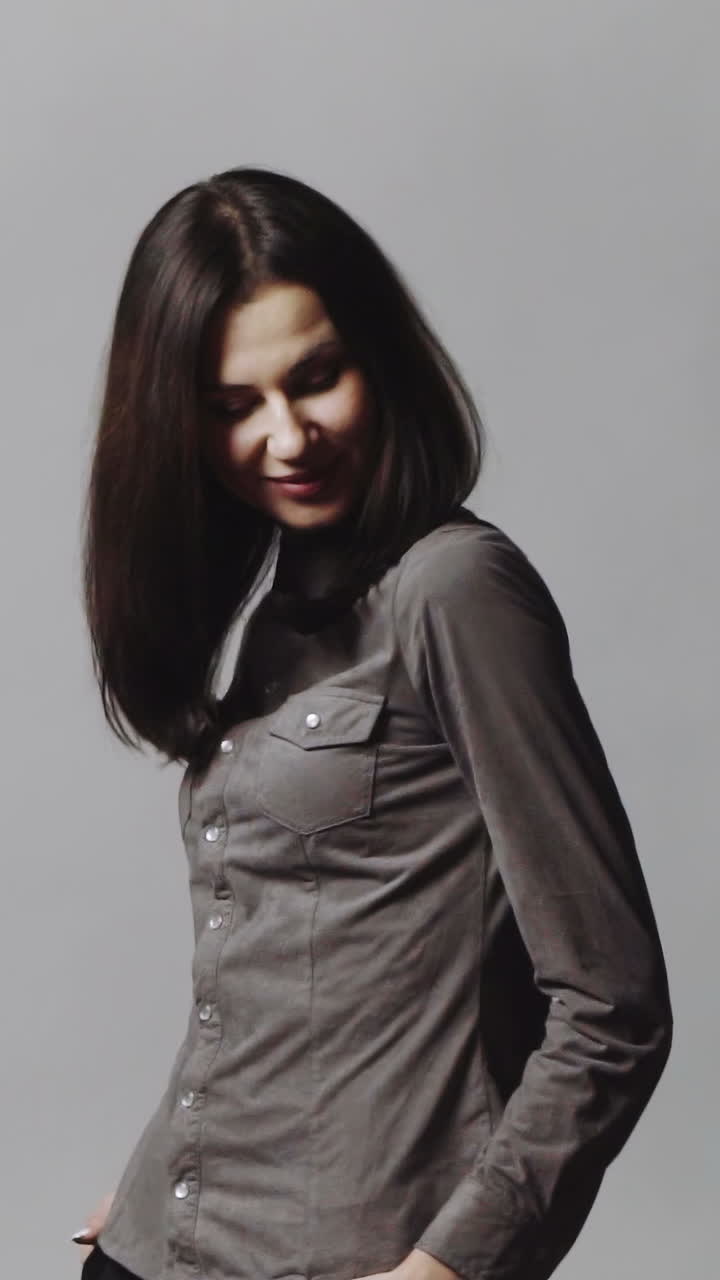 Babe in studio. Babe in studio looking at camera, smiling