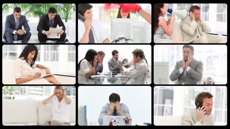 Footage-montage-of-Stress-in-the-work-place-