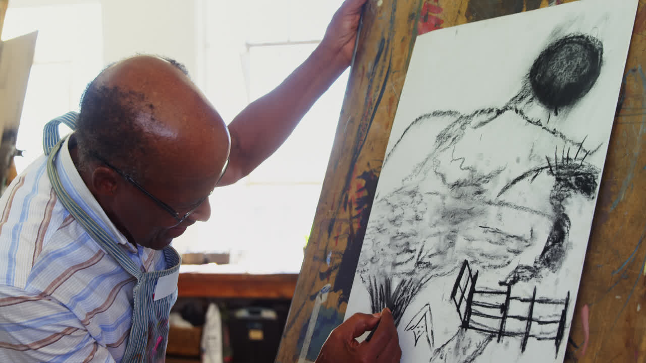 esboço de desenho de artista em tela 4k