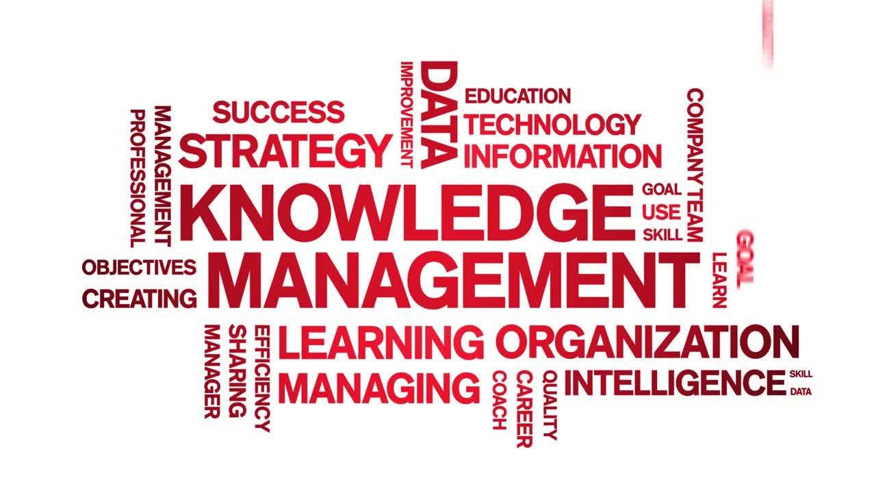 4k 지식 관리 애니메이션 태그 워드 클라우드 텍스트 애니메이션 원활한 루프