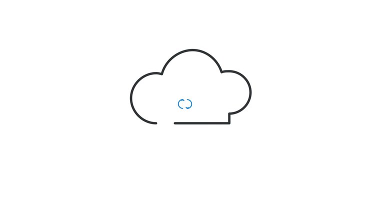 Animated Cloud Icon Loading Symbol on White Background