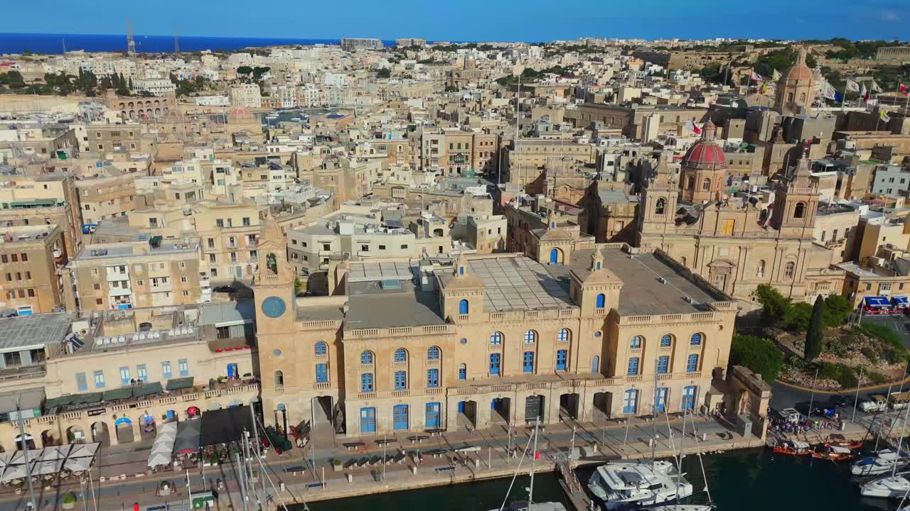 As the drone flies over Birgu, the beauty of its narrow streets, traditional balconies, and historic landmarks comes to life.