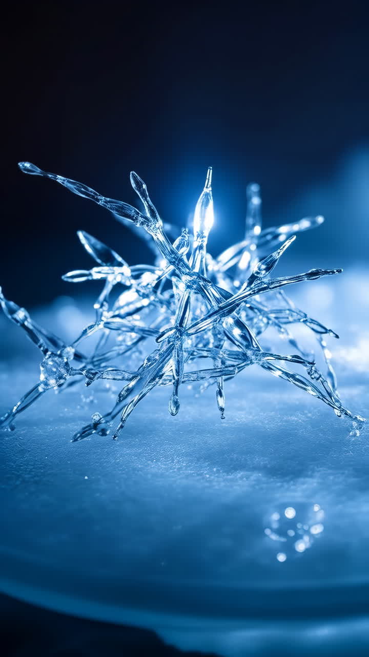 Abstract Ice Crystal Formation Macro