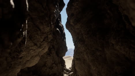 desert canyon landscape: a narrow passage through the rocks