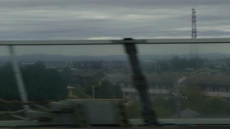 japanese suburb on an overcast day