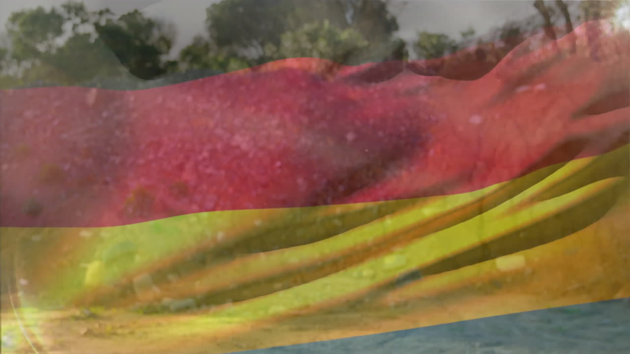 독일의 발을 다양한 군인 위에 그린 애니메이션