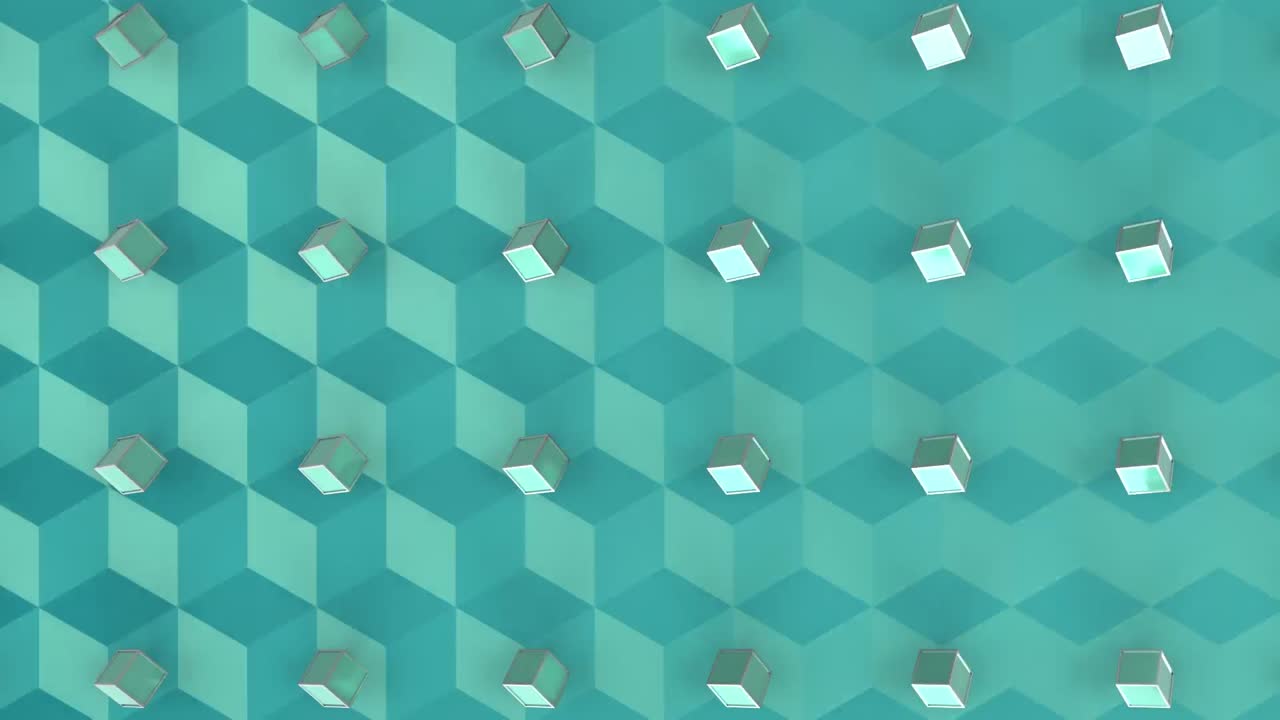 animación de formas geométricas coloridas en movimiento