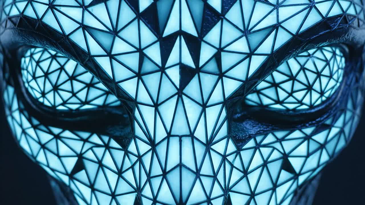 Geometric Alien Face