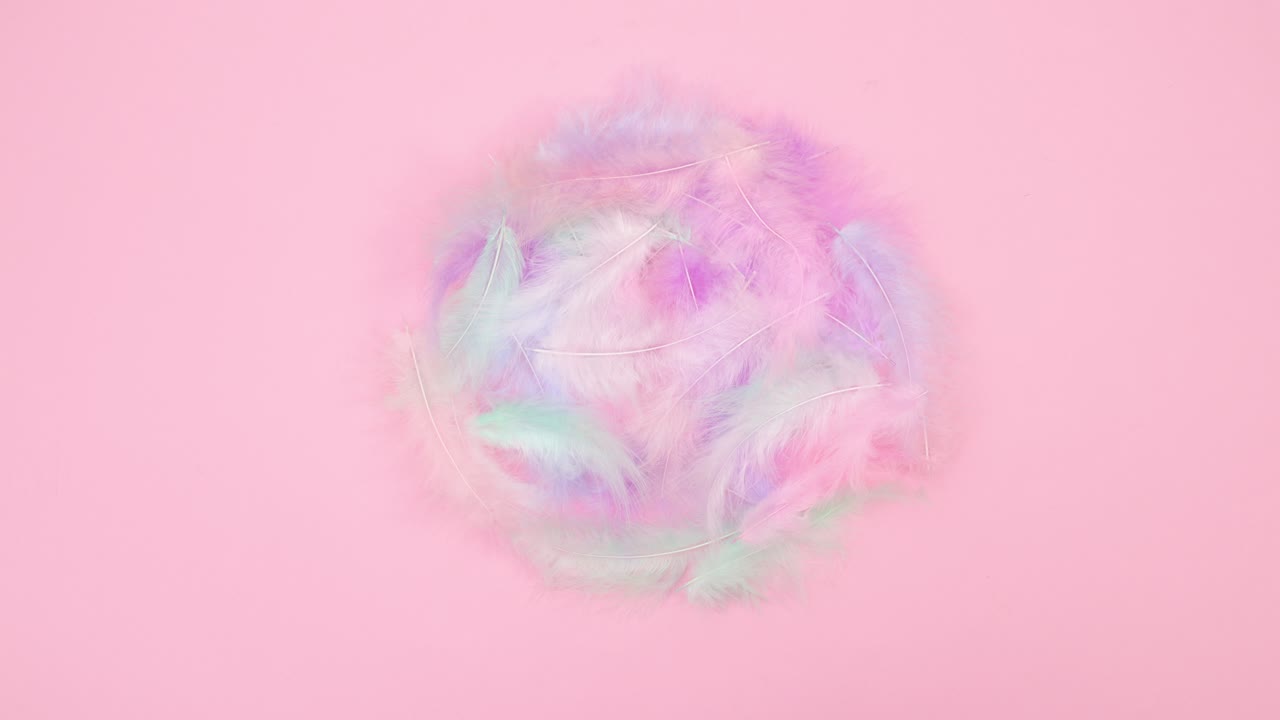 los huevos de pascua aparecen en el nido de plumas.